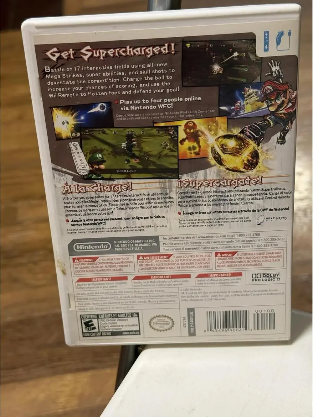 Mario Strikers Charged (Nintendo Wii, 2011) No Manual